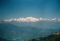 The Kanchenjunga massif, the third highest mountain in the world in the eastern Himalayas, viewed from Darjeeling