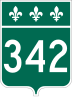 Route 342 marker