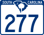 South Carolina Highway 277 marker