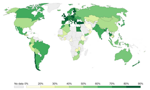 Taxes as a share of cigarette price, 2014[286]