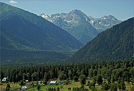 Mountainous landscape of Arkhyz