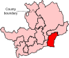 A fairly small constituency located in the south-east of the county.