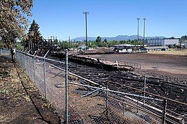 Former grandstand and field, July 2015