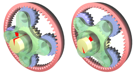 Epicyclic gear ratios at Epicyclic gearing, by Wapcaplet