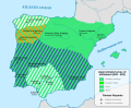 Image 27Areas of the Roman province of Hispania occupied by the barbarian people c. 409–429 (from History of Portugal)