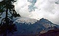 March 1981: View of the ice cap seen from the same location, note the retreat of the cap, the crevasses, fracture zones and cracks on the glaciers.