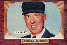 Portrait of Red Flaherty on a baseball card