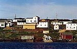 Red Bay houses seen from the harbour