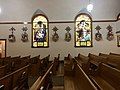 Stain glass windows in the chapel.