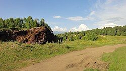 Volcanoes near the settlement of Arshan in Tunkinsky District