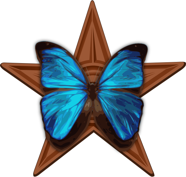 File:Blue Butterfly Barnstar.svg