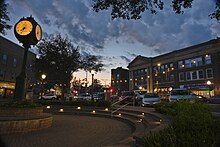 Town center and clock