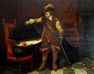 Cromwell Opening the Coffin of Charles I by Paul Delaroche