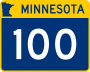 Trunk Highway 100 marker