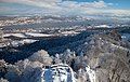 Panoramic view from the top of the observation tower next to the Uto Kulm hotel.