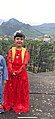 A girl wearing a Kurdish uniform in Rawandiz