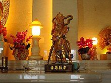 Statue of Wei Tuo at Dachi Xinlin Temple in Penghu, Taiwan