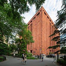 Three-quarter view of Bobst Library