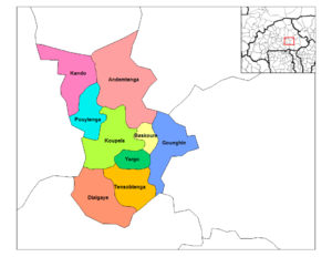 Provincial map of its departments