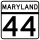 Maryland Route 44 marker