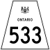 Highway 533 marker