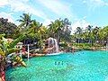 View of waterfall and pool