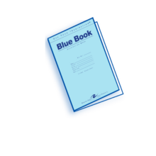 A typical exam blue book