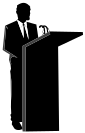 File:Businessman silhouette (podium).svg