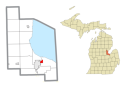 Location within Bay County