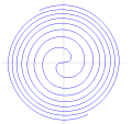 Spiral-pattern shape of mee siput