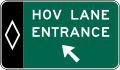 E8-2a Preferential Lane Entrance Direction (Post-Mounted)