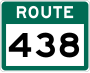 Route 438 marker