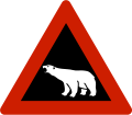 Animals (polar bear) Warns that polar bear traverse or travel on the ice.