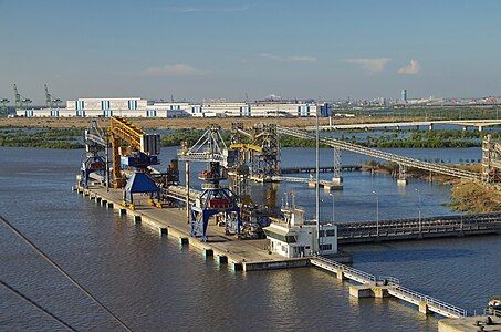 Port in Phú Mỹ, an industrial town