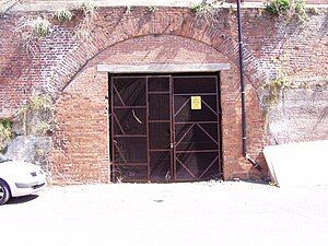 Tunnel portal at Kings Dock Street at the western end