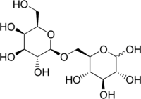 Skeletal formula of allolactose