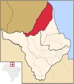 Location of Oiapoque in the State of Amapá