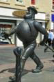 Statue of Desperate Dan in Dundee city centre