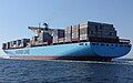 The Eleonora Maersk, a large container ship