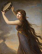 Emma Hamilton as a Bacchante, 1792. Lady Lever Art Gallery.