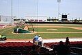 Picture of the first base side two weeks before opening day 2008