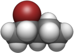 Van der Waals space filling structure of (S)-2-bromopentane