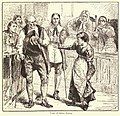 "Trial of Giles Corey" by illustrator Charles S. Reinhardt, in A Popular History of the United States, Vol. 2, by William Cullen Bryant, New York: Charles Scribner’s Sons, 1878, p. 459.