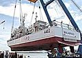 BRP Malabrigo being launched at Japan Marine United's shipyard in Yokohama, Japan.