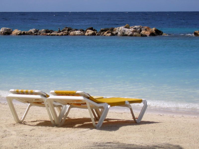 File:Beach chairs Curacao.jpg