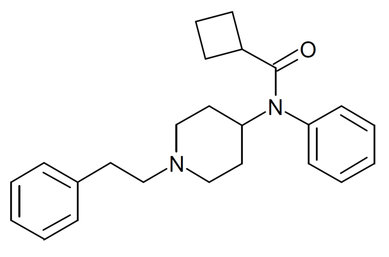 File:Cyclobutylfentanyl structure.png