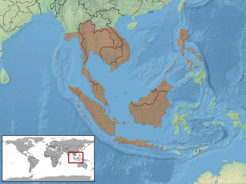 File:Gonyosoma oxycephalum distribution.png