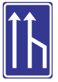 Number of lanes decreases