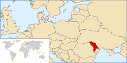 Location of Moldova