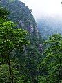 A stone wall of Mount Sanjō